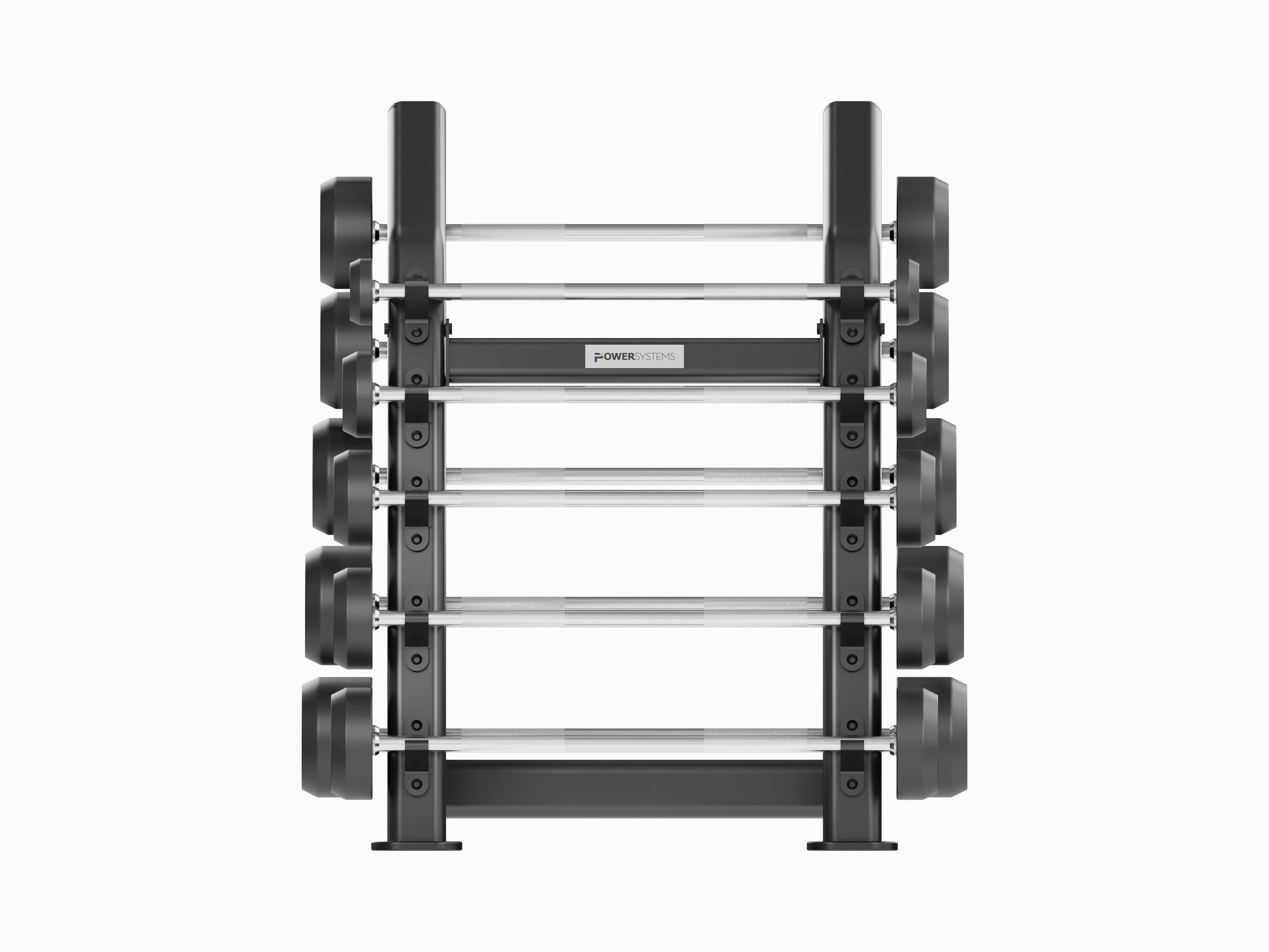 Straight Handle Fixed Barbell Set 20-110 lb w Rack