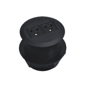 NPS® 3" Round Grommet Power Dock, 2 AC Outlets, Frame Color: Black