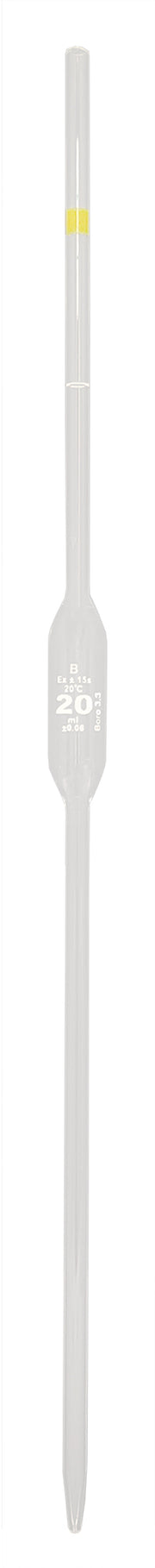 Pipette Volumetric Glass 20ml Borosilicate Glass.