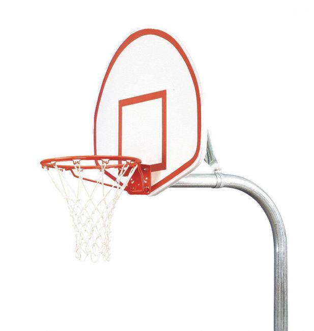 3-1/2" Tough Duty Finished Aluminum Fan Playground Basketball System