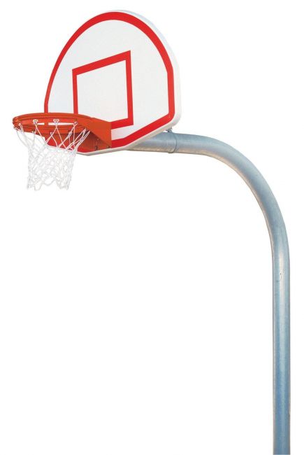 5-9/16" Mega Duty Finished Aluminum Fan Playground Basketball System