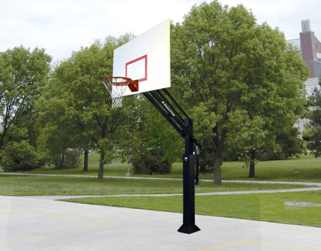 Ultimate Hangtime 6" Adjustable Basketball System W/42" X 72" Steel Backboard