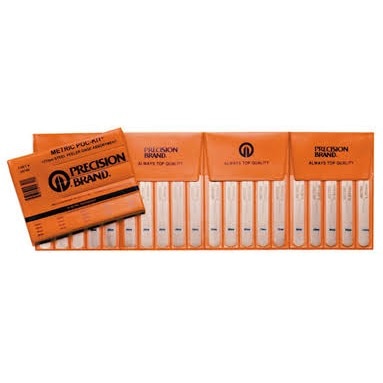 20 Piece Metric Steel Feeler Gage Poc-Kit Assortment 1/2" x 5" Blades