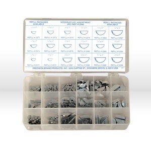 250 Piece Woodruff Key Assortment