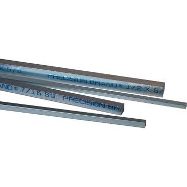 1-1/8" Square Keystock, Zinc Plated, 12" Length  (Pack of 2)