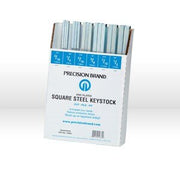 32 Piece Square Keystock Assortment, Zinc Plated, 12" Length