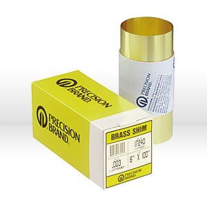 0.003" Brass Shim Stock 6" x 100" Roll