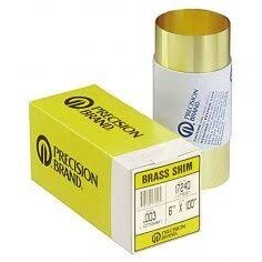 0.018" Brass Shim Stock 6" x 100" Roll