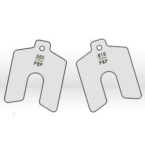 2" x 2" x 0.001" Stainless Steel Slotted Shim (Pack of 20)