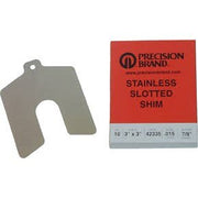 2" x 2" x 0.050" Stainless Steel Slotted Shim (Pack of 5)