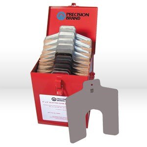 SIZE E 6" X 6" 300 SS SLOTTED SHIM ASST - 52/P