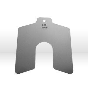 .025mm X 50mm X 50mm 300 SS SLOTTED SHIM - 10/P