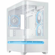 ASUS - Prime AP202 ARGB White MATX Case with Tempered Glass, 420mm GPU Support, 360mm Radiator, ARGB Fans - White