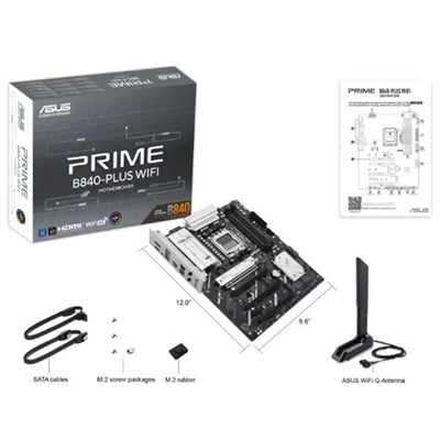 ASUS - PRIME B840-PLUS WIFI (Socket AM5) AMD B840 ATX DDR5 Wi-Fi 6E Motherboard - White