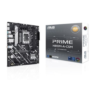 ASUS - Prime H810M-a-CSM Desktop Motherboard - Intel H810 Chipset - Socket LGA-1851 - Micro ATX - Core Ultra Processor