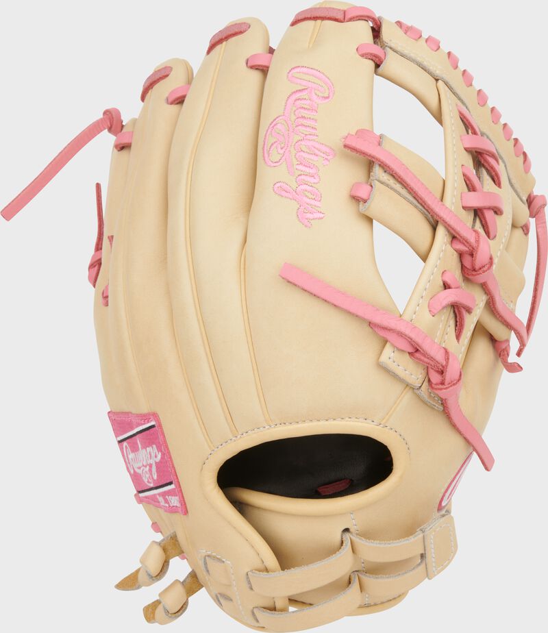Rawlings Heart Of The Hide Series 12-Inch Softball Glove - Right Hand Thrower - Camel/Pink