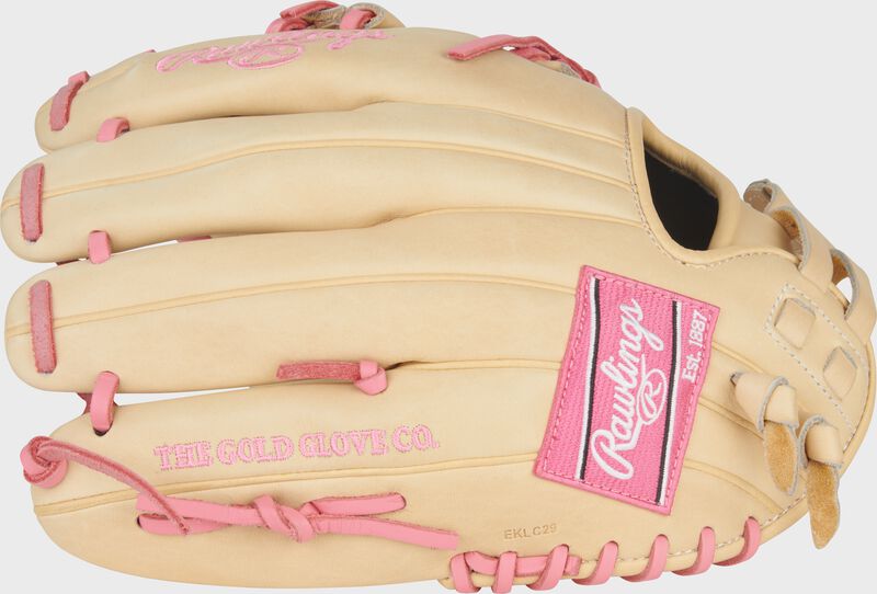 Rawlings Heart Of The Hide Series 12-Inch Softball Glove - Right Hand Thrower - Camel/Pink