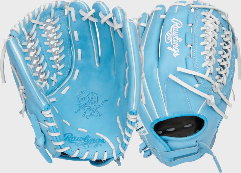 Rawlings Heart Of The Hide Series 12.5-Inch Softball Glove - Right Hand Thrower - Columbia Blue