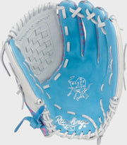 Rawlings Heart Of The Hide Series 12.5-Inch Softball Glove - Right Hand Thrower - Columbia Blue/White/Pink