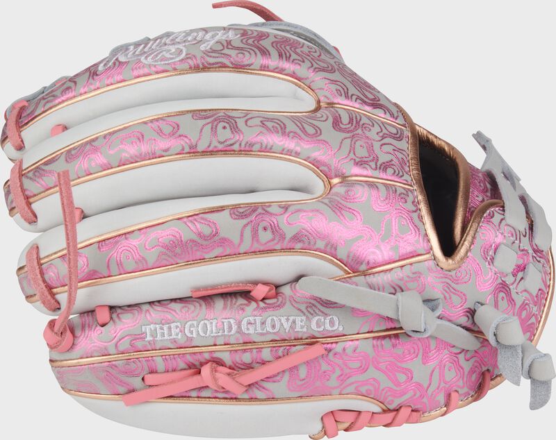 Rawlings Heart Of The Hide Series 11.75-Inch Softball Glove - Right Hand Thrower - Gray/Pink