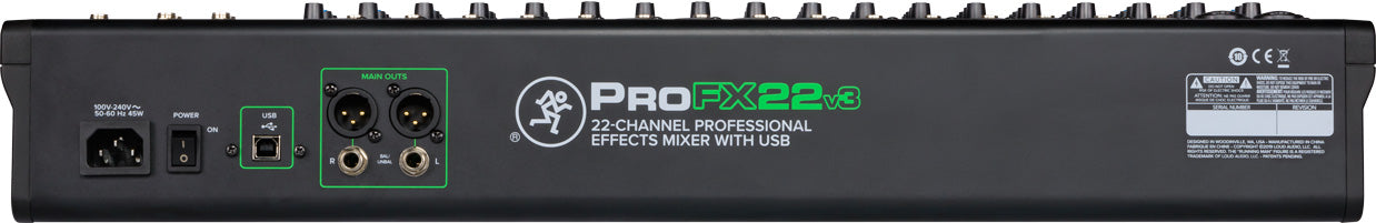 Mackie PROFX22-V3 Mixer. 22 Channel