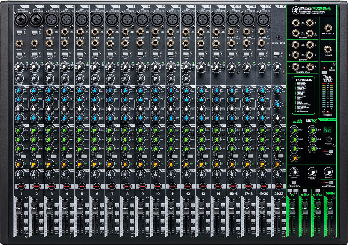 Mackie PROFX22-V3 Mixer. 22 Channel