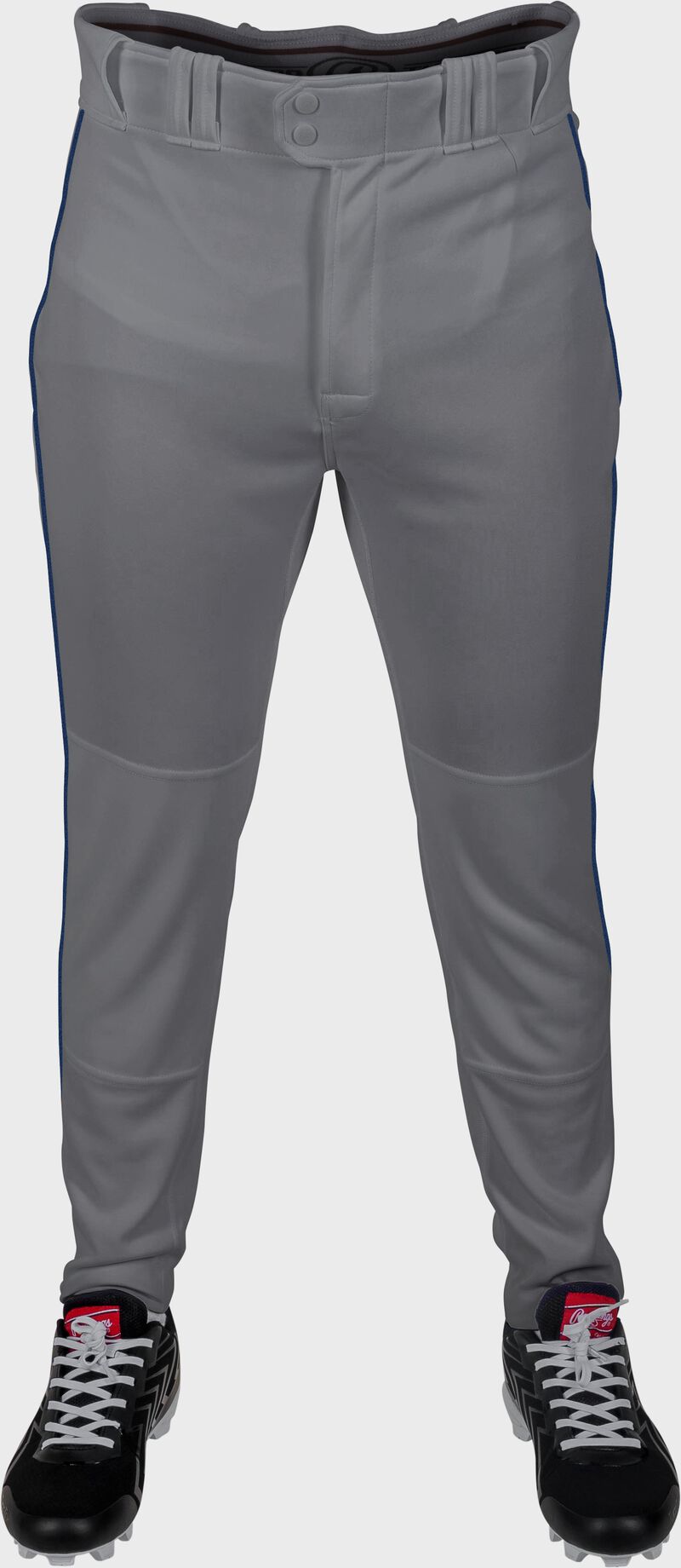 Rawlings Adult Plated Piped Pro Taper Fit Pant - 2Xl - Blue Gray/Navy