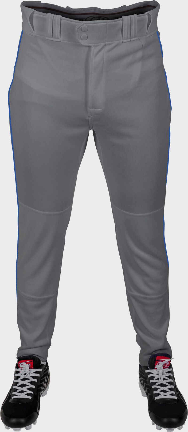 Rawlings Adult Plated Piped Pro Taper Fit Pant - Extra Large - Blue Gray/Royal