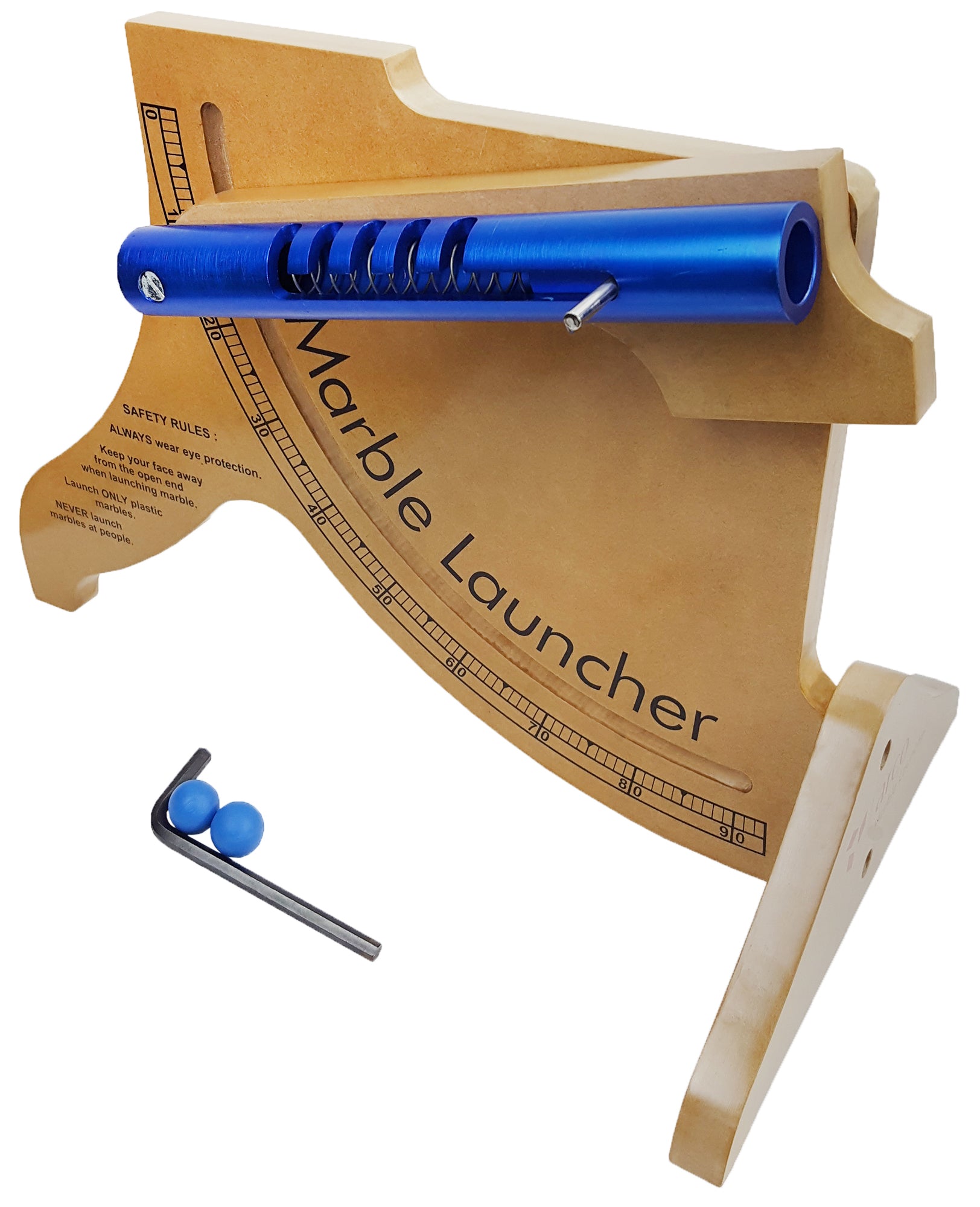 Projectile Launcher Apparatus with plastic spheres