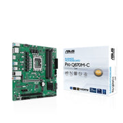 ASUS Pro Q870M-C-CSM Motherboard Supports Intel Core Ultra (Series 2) & VPro, DDR5, PCIe 5.0 X16, M.2, DisplayPort, HDMI, USB 10Gbps, TPM IC, and ACCE