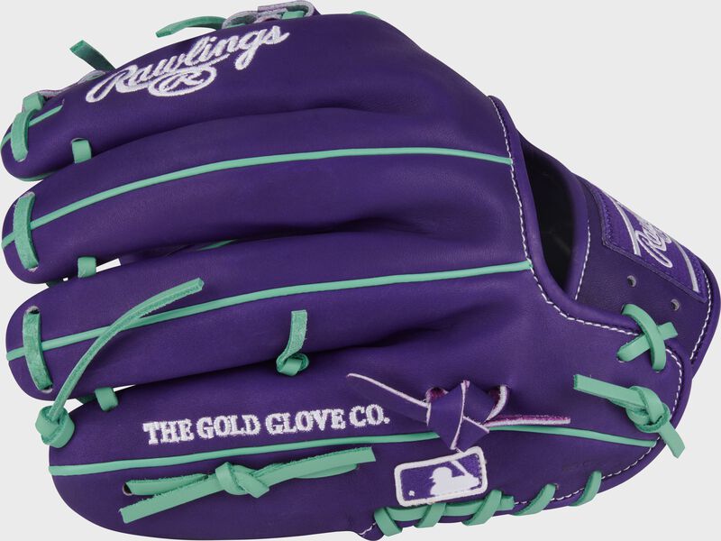 Rawlings Heart Of The Hide Series 11.5-Inch Baseball Glove - Right Hand Thrower - Purple/Mint