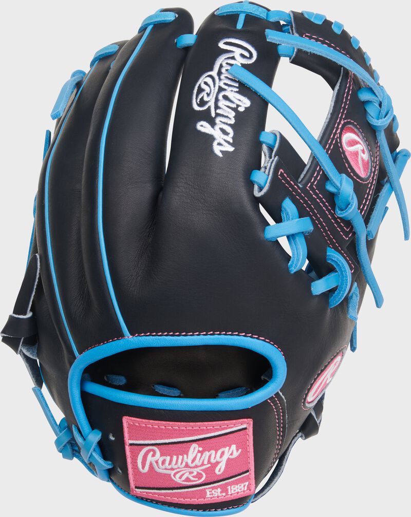 Rawlings Heart Of The Hide Series 11.75-Inch Baseball Glove - Right Hand Thrower - Columbia Blue/Navy
