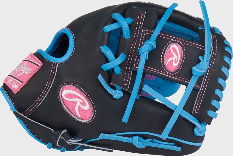 Rawlings Heart Of The Hide Series 11.75-Inch Baseball Glove - Right Hand Thrower - Columbia Blue/Navy
