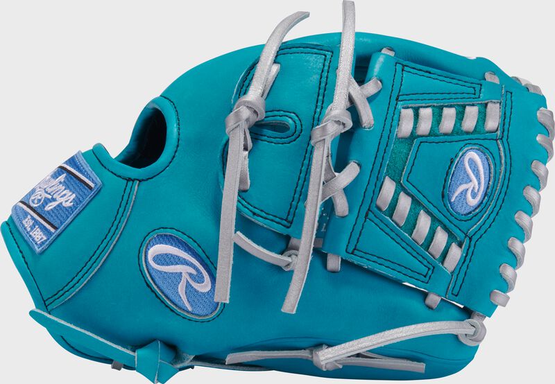 Rawlings Heart Of The Hide Series 11.75-Inch Baseball Glove - Left Hand Thrower - Teal/Silver