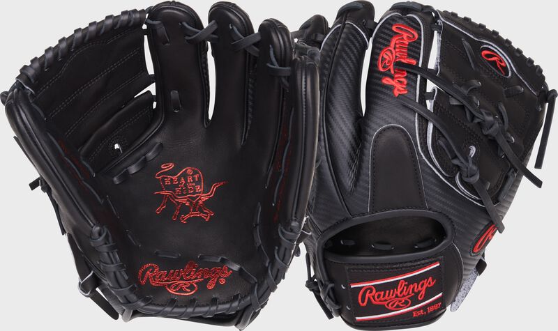 Rawlings Heart Of The Hide Series 11.75-Inch Baseball Glove - Right Hand Thrower - Black