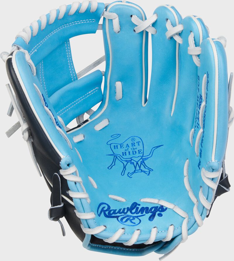 Rawlings Heart Of The Hide Series 11.75-Inch Baseball Glove - Right Hand Thrower - Columbia Blue/Black