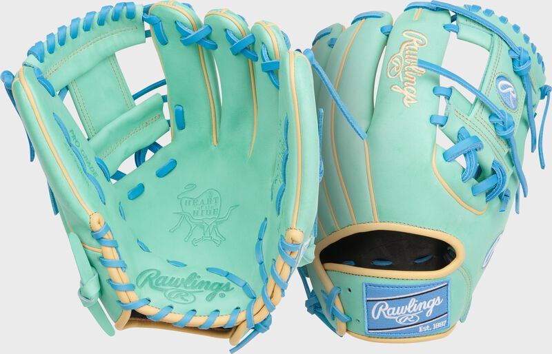 Rawlings Heart Of The Hide Series 11.75-Inch Baseball Glove - Right Hand Thrower - Mint/Columbia Blue