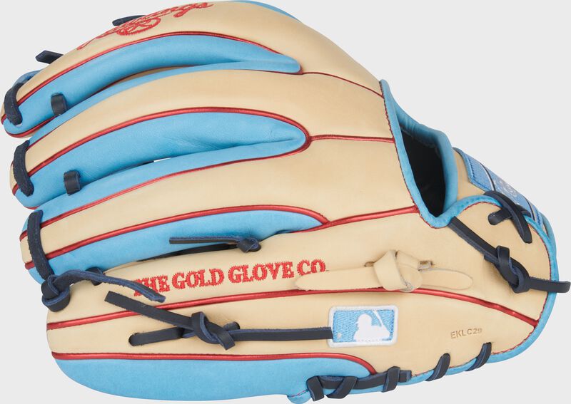 Rawlings Heart Of The Hide Series 11.5-Inch Baseball Glove - Right Hand Thrower - Camel/Columbia Blue