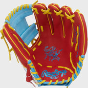 Rawlings Heart Of The Hide Series 11.5-Inch Baseball Glove - Right Hand Thrower - Scarlet/Splatter