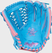 Rawlings Heart Of The Hide Series 12.75-Inch Baseball Glove - Right Hand Thrower - Colubia Blue/Pink