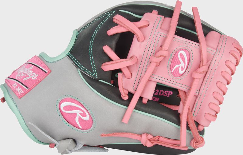 Rawlings Heart Of The Hide Series 11.5-Inch Baseball Glove - Right Hand Thrower - Dark Shadow/Gray/Pink