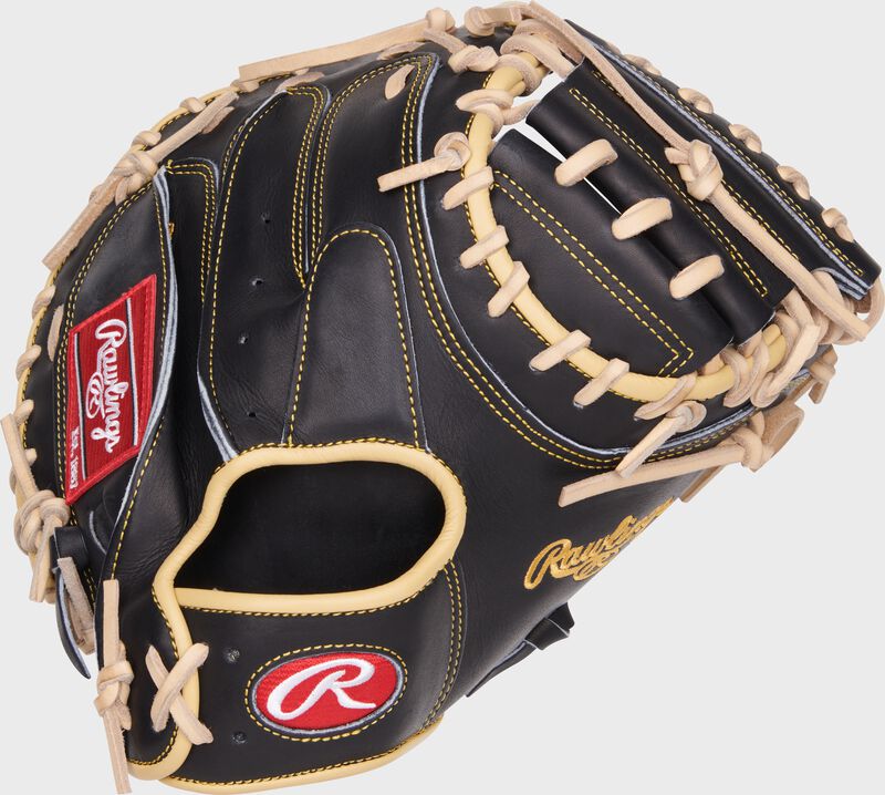 Rawlings Heart Of The Hide Series Adley Rutschman Catchers Mitt 34-Inch Baseball Glove - Right Hand Thrower - Black