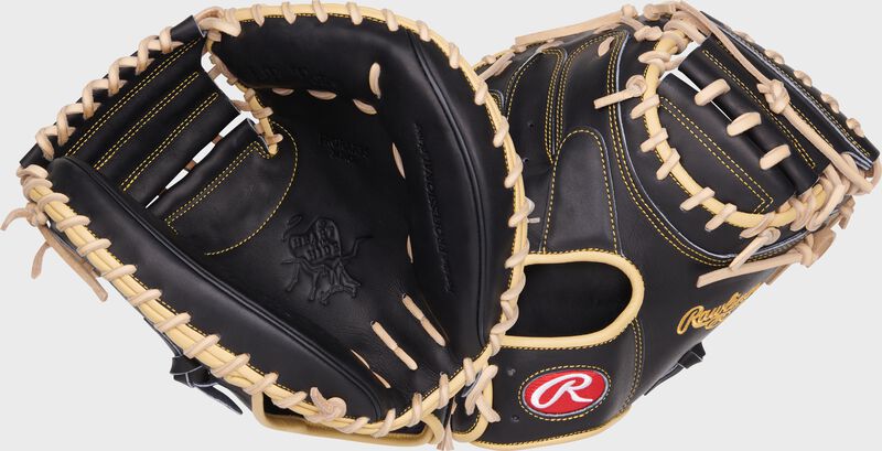 Rawlings Heart Of The Hide Series Adley Rutschman Catchers Mitt 34-Inch Baseball Glove - Right Hand Thrower - Black