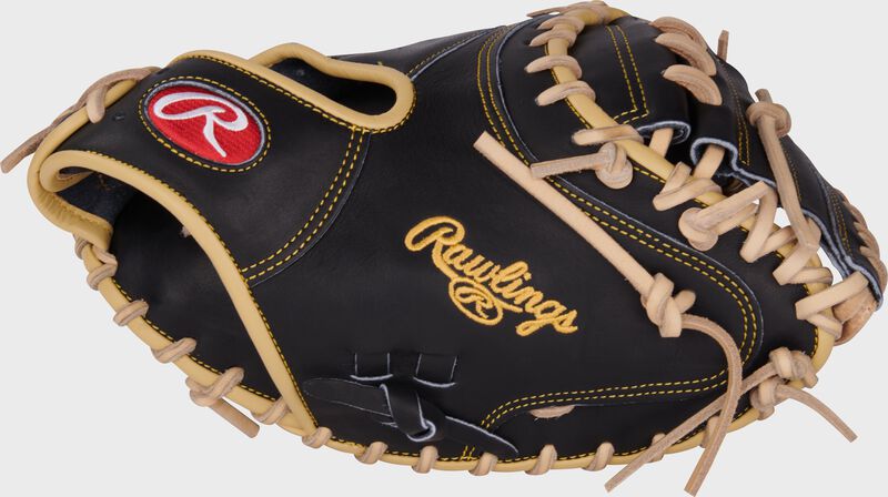 Rawlings Heart Of The Hide Series Adley Rutschman Catchers Mitt 34-Inch Baseball Glove - Right Hand Thrower - Black