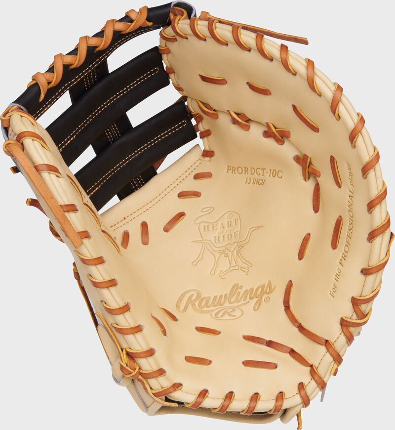 Rawlings Heart Of The Hide Series First Base Mitt 13-Inch Baseball Glove - Left Hand Thrower - Camel