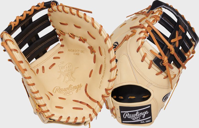 Rawlings Heart Of The Hide Series First Base Mitt 13-Inch Baseball Glove - Right Hand Thrower - Camel
