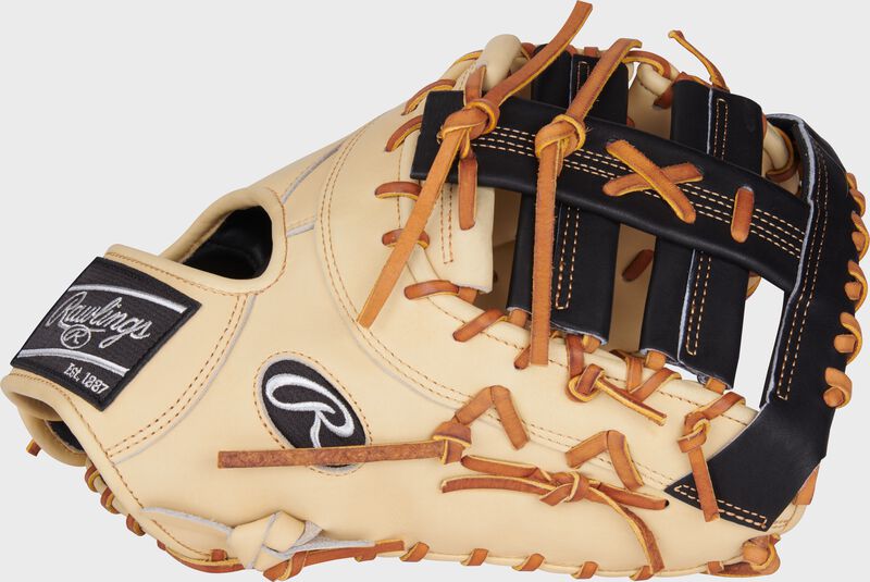 Rawlings Heart Of The Hide Series First Base Mitt 13-Inch Baseball Glove - Right Hand Thrower - Camel