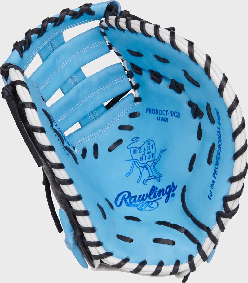 Rawlings Heart Of The Hide Series First Base Mitt 12.5-Inch Baseball Glove - Right Hand Thrower - Columbia Blue