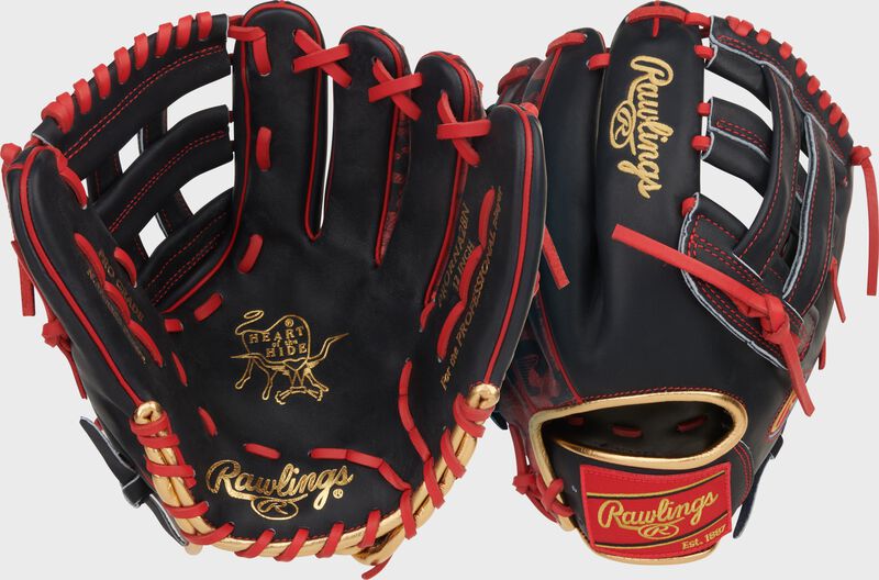 Rawlings Heart Of The Hide Series Nolan Arenado Gameday Pattern 12-Inch Baseball Glove - Right Hand Thrower - Navy/Scarlet