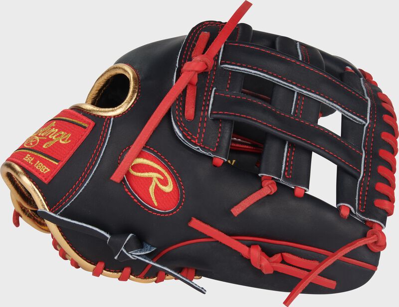 Rawlings Heart Of The Hide Series Nolan Arenado Gameday Pattern 12-Inch Baseball Glove - Right Hand Thrower - Navy/Scarlet